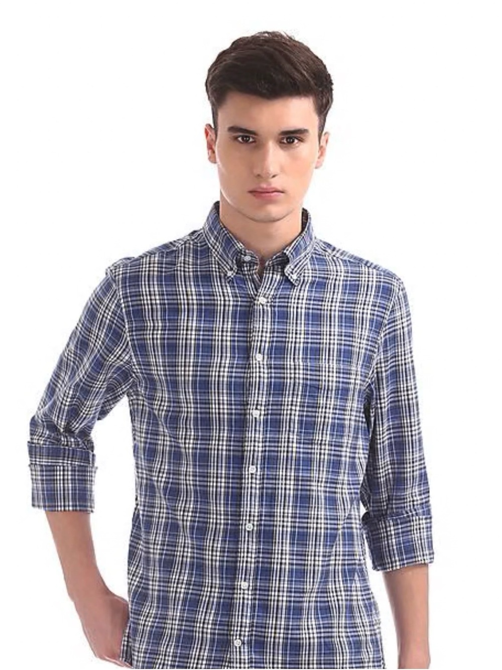Men’s Windblown Oxford Plaid Shirt Size L